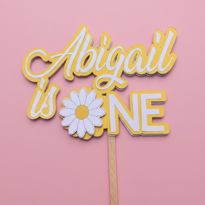 Cake Topper Daisy Theme
