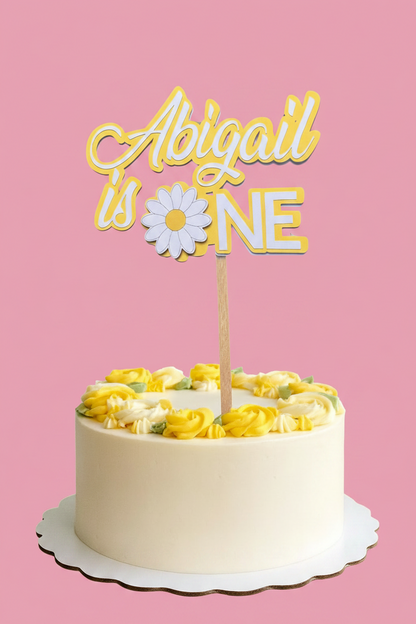 Cake Topper Daisy Theme